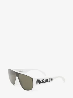 McQueen Graffiti Mask Sunglasses in ><noscript><img width=