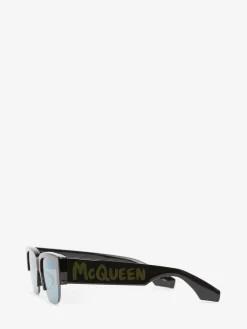 McQueen Graffiti Square Sunglasses in ><noscript><img width=