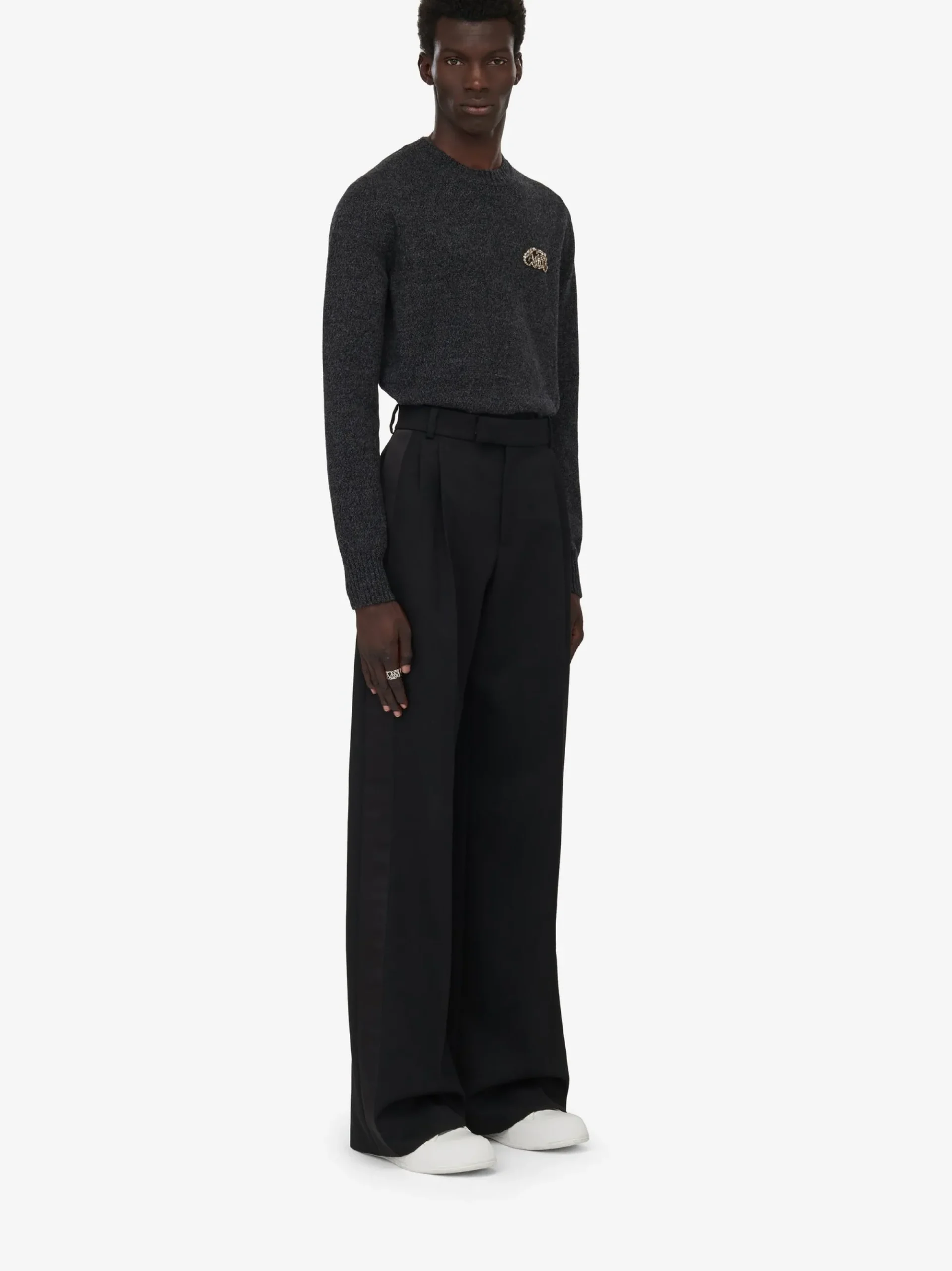 Men's Crystal Seal Logo Jumper in >Alexander McQueen Cheap