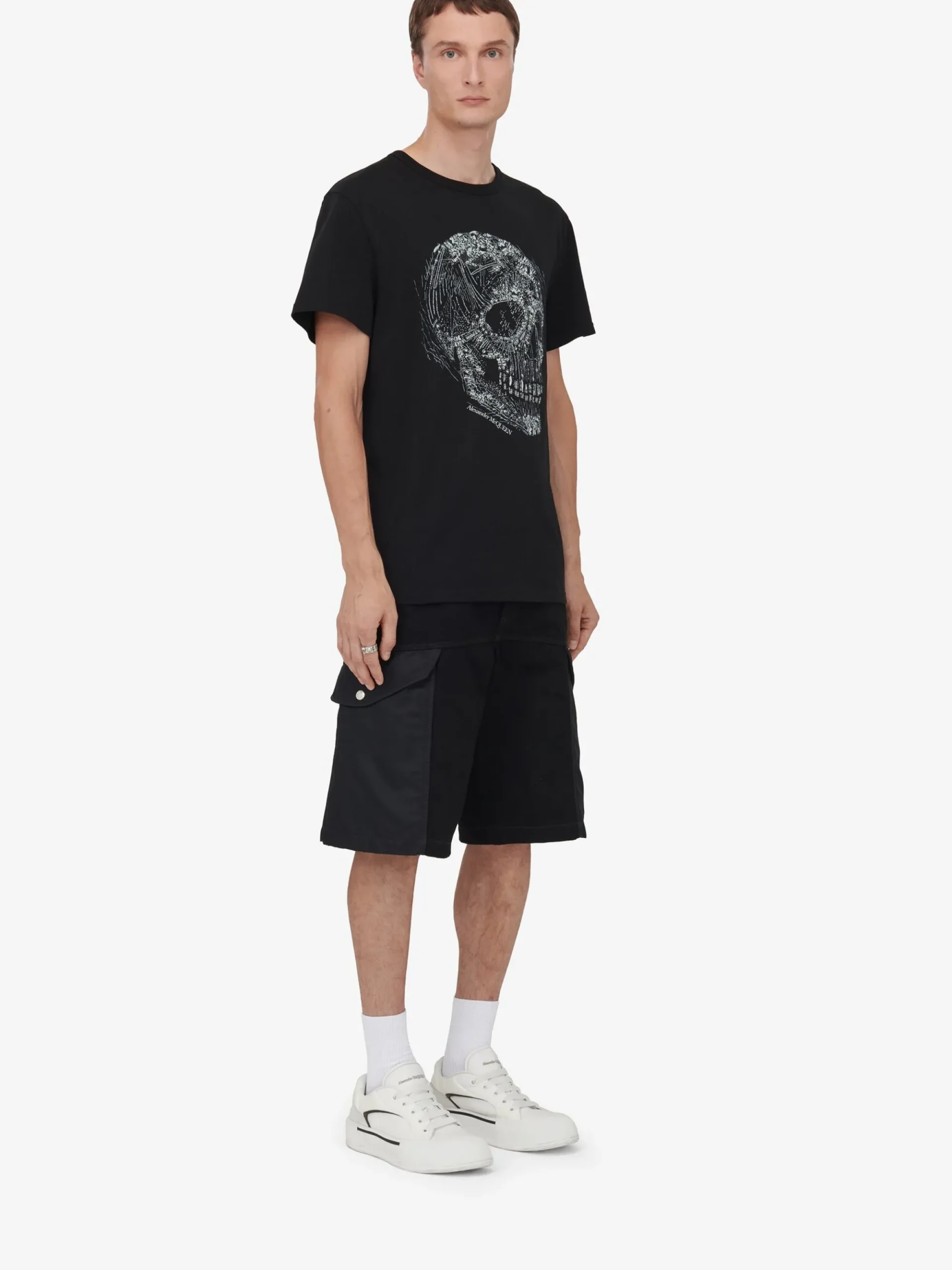 Men's Crystal Skull T-shirt in >Alexander McQueen Best Sale