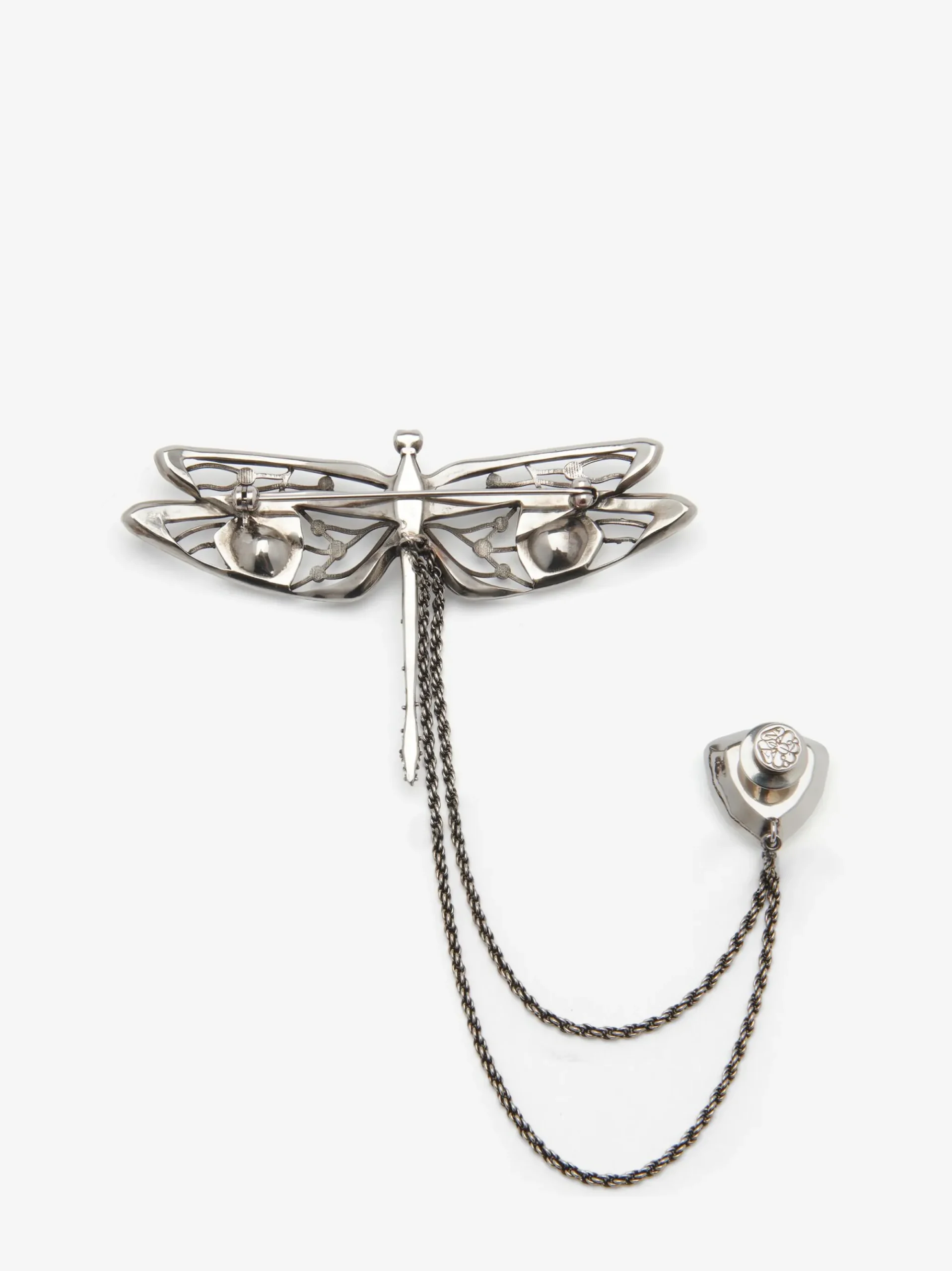 Men's Dragonfly Double Pin Brooch in >Alexander McQueen Best Sale