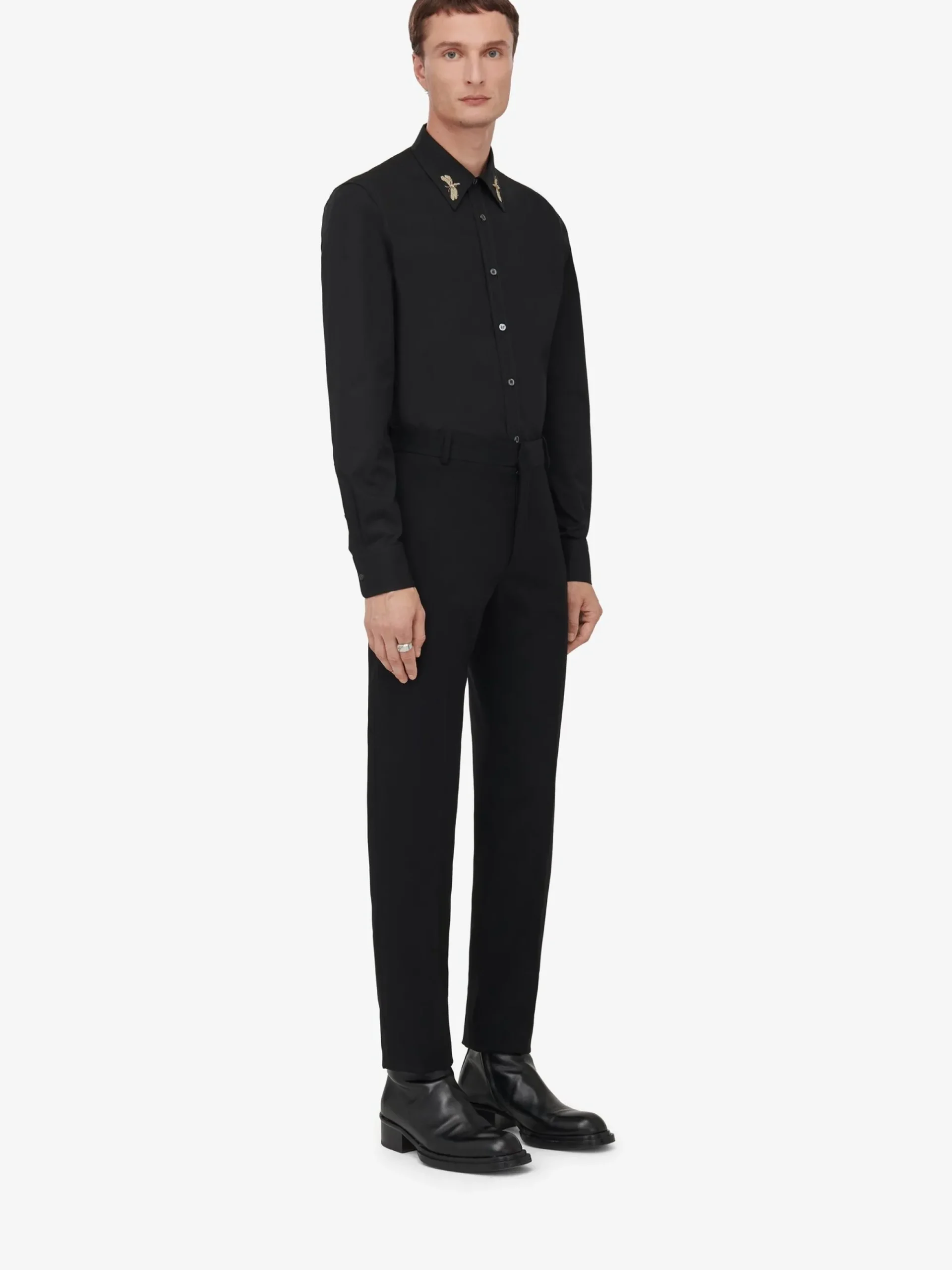 Men's Dragonfly Embroidery Shirt in >Alexander McQueen Cheap