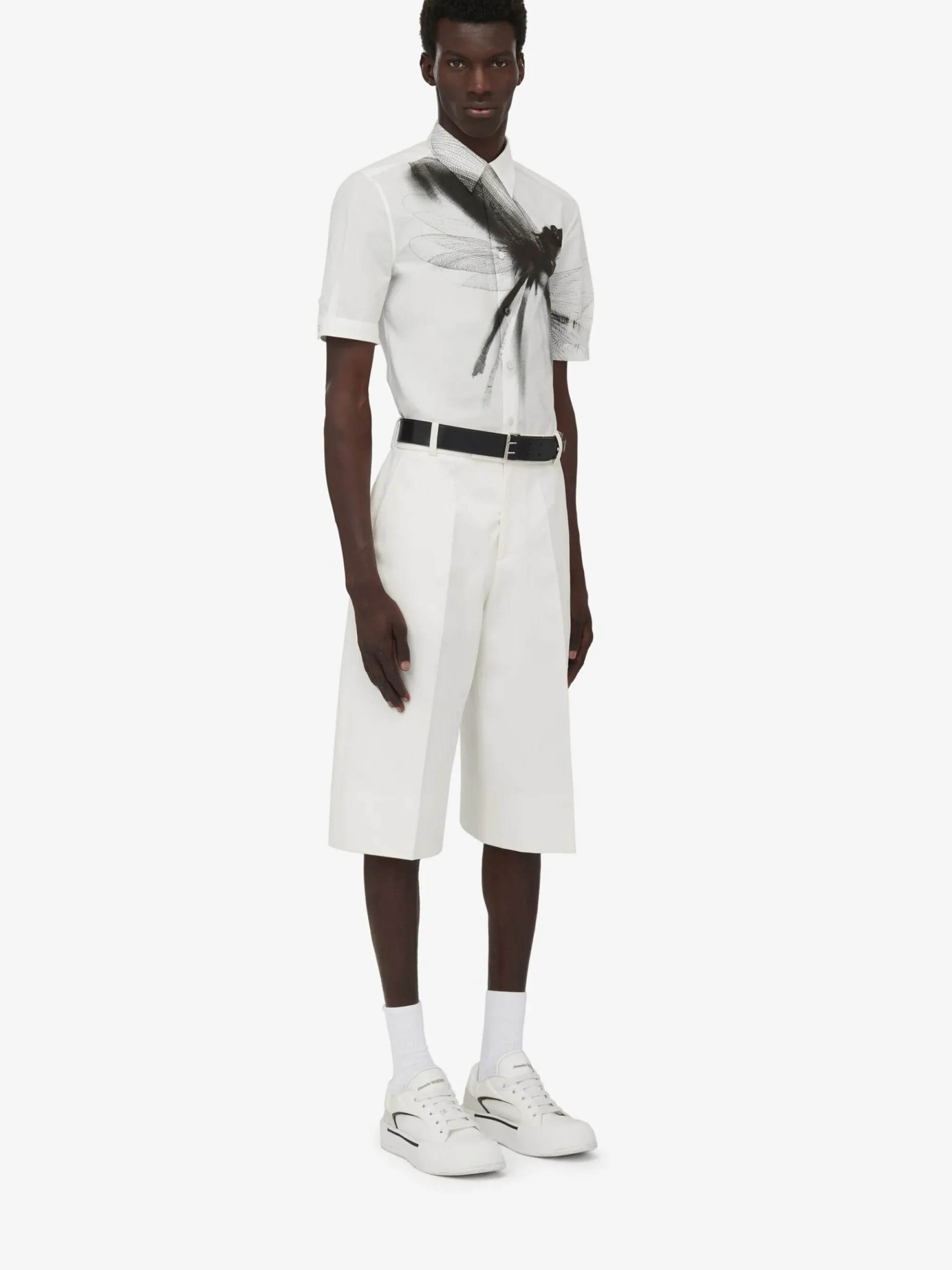 Men's Dragonfly Short Sleeve Shirt in >Alexander McQueen Outlet