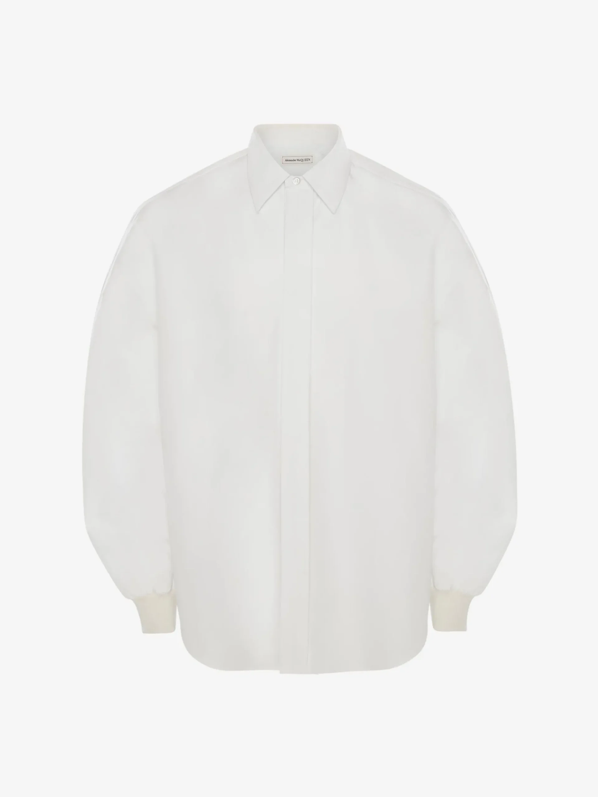 Men's Dropped Shoulder Poplin Shirt in >Alexander McQueen Outlet