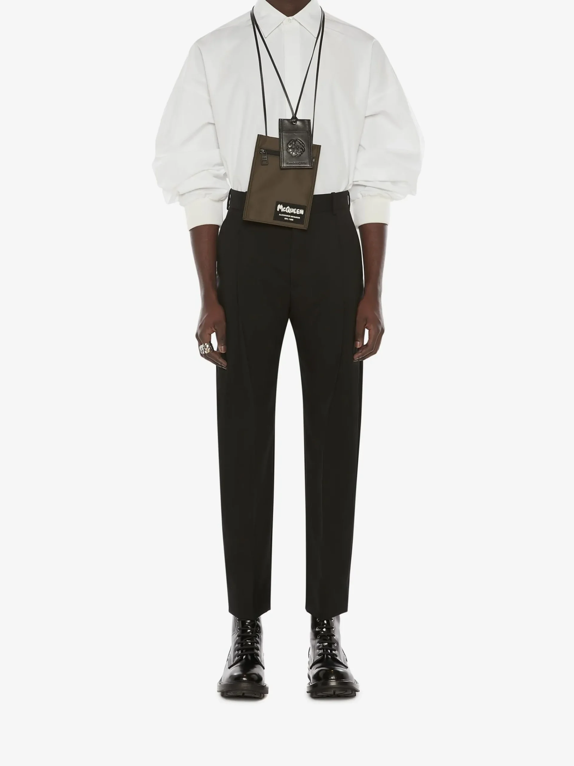 Men's Dropped Shoulder Poplin Shirt in >Alexander McQueen Outlet