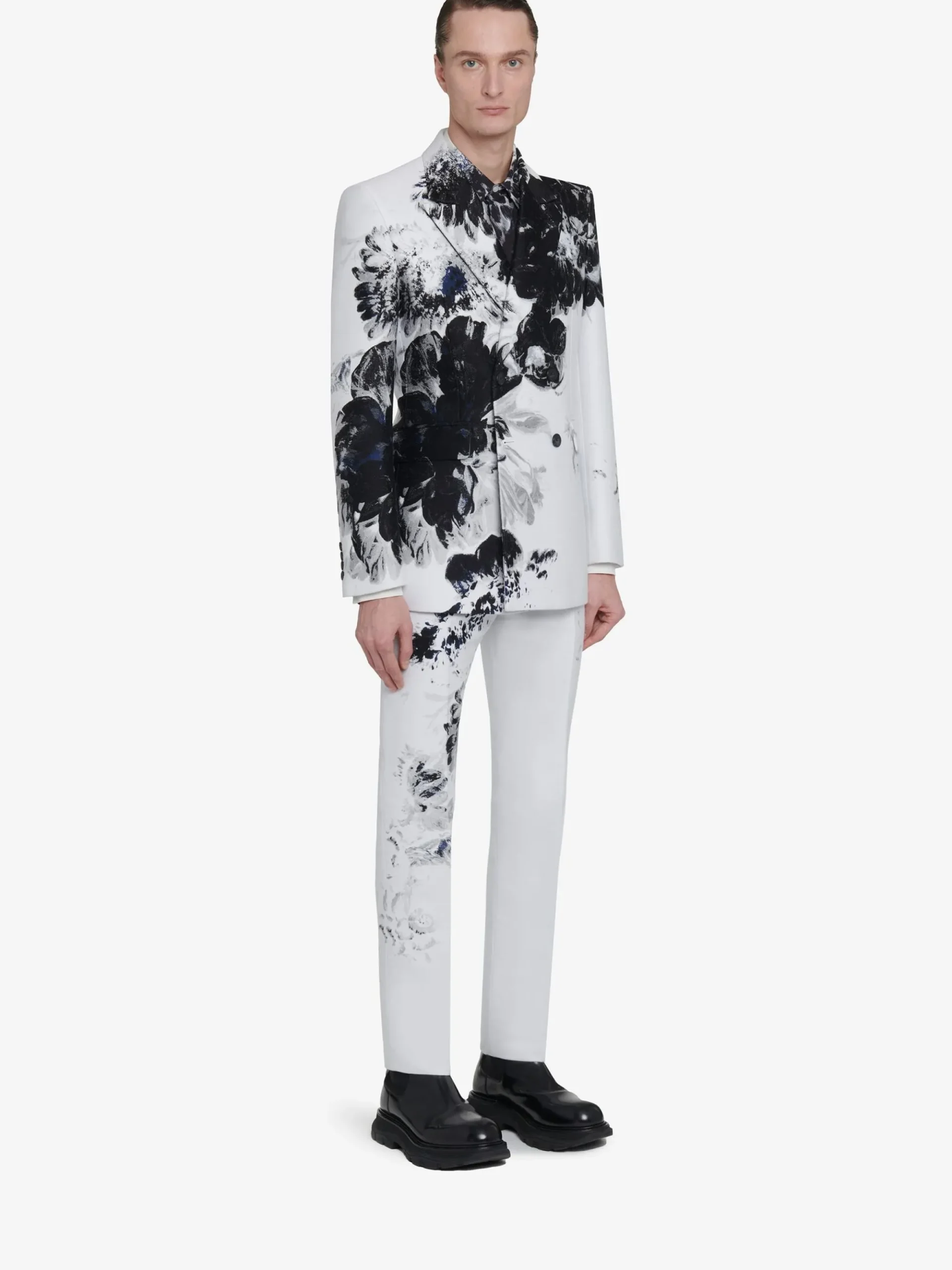 Men's Dutch Flower Double-breasted Jacket in >Alexander McQueen Outlet