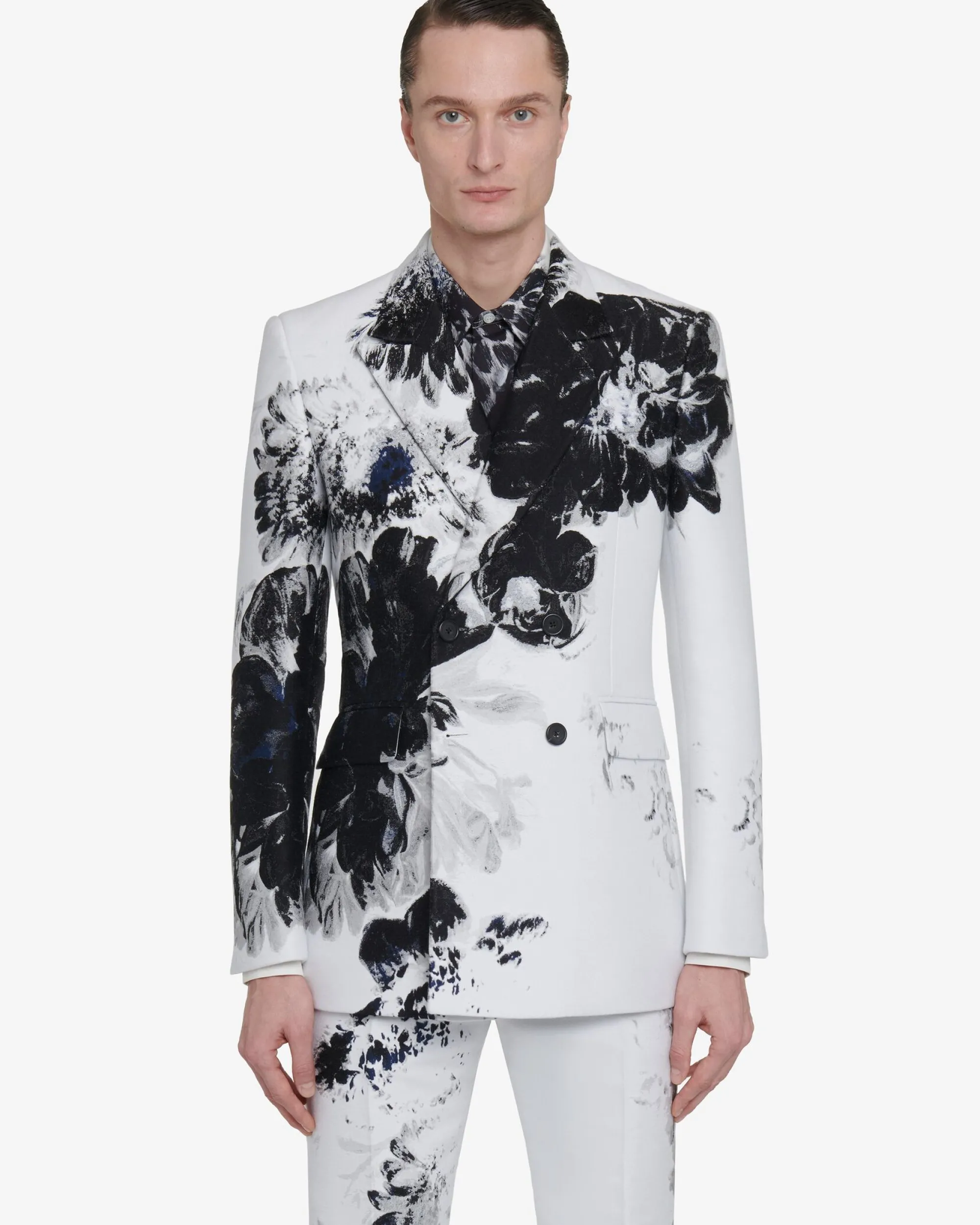 Men's Dutch Flower Double-breasted Jacket in >Alexander McQueen Outlet