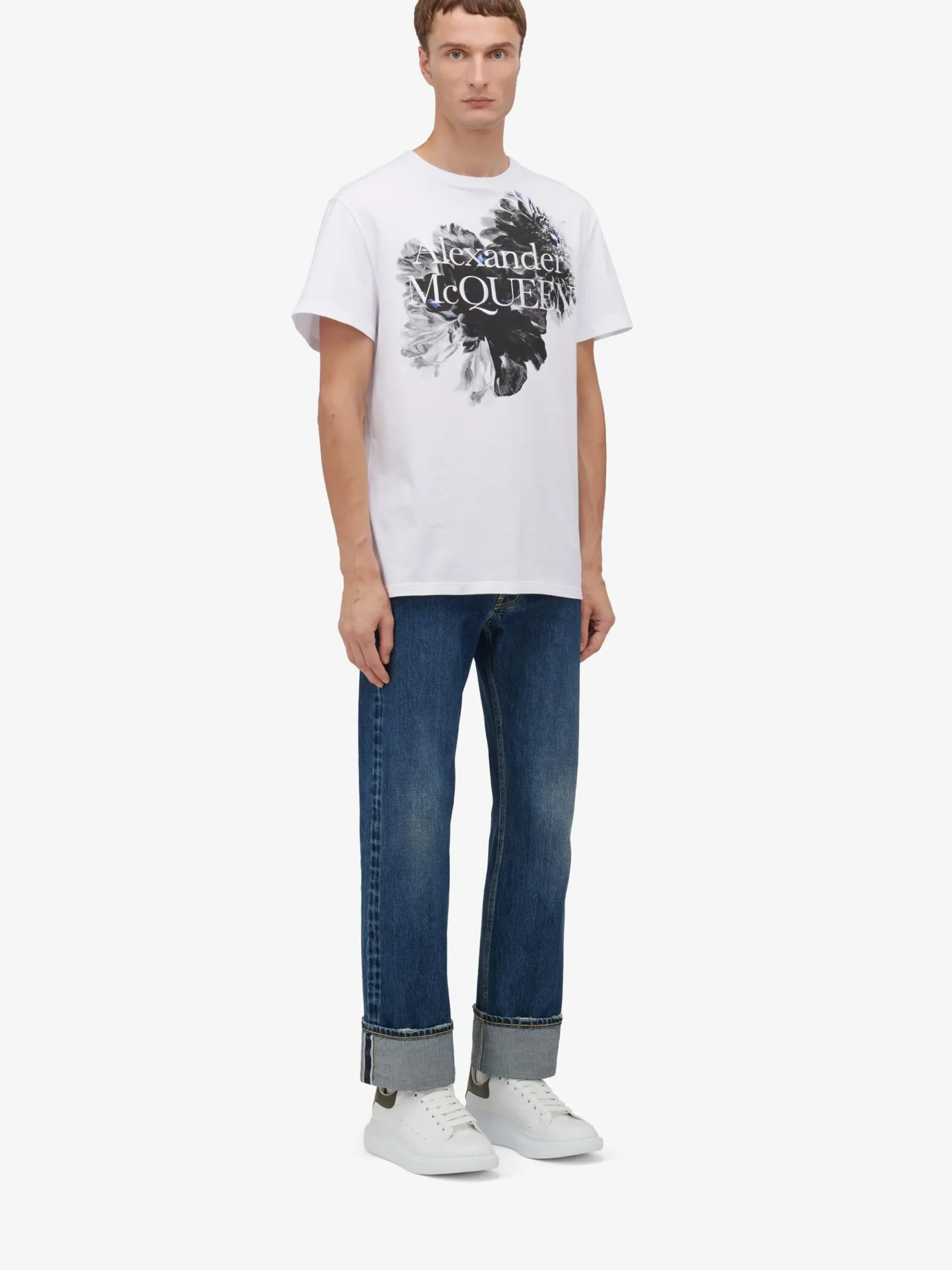 Men's Dutch Flower Logo T-shirt in >Alexander McQueen Sale