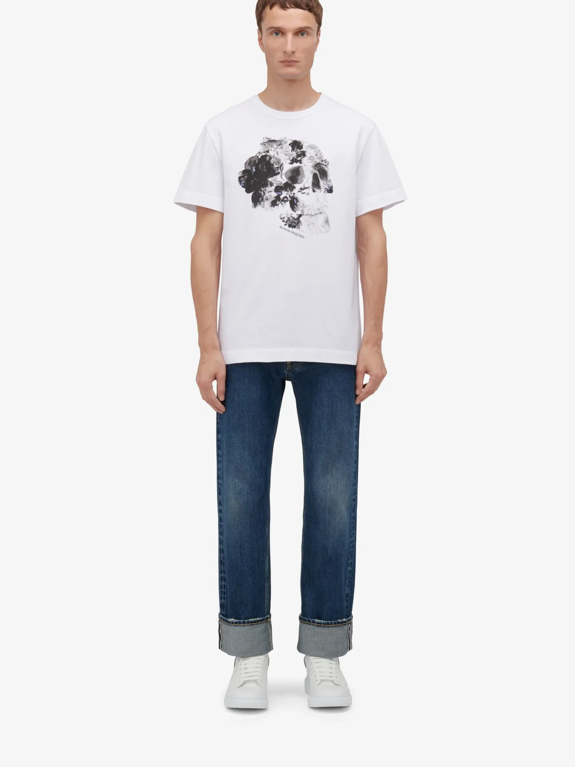 Men's Dutch Flower Skull Print in >Alexander McQueen New