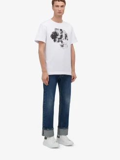Men's Dutch Flower Skull Print in ><noscript><img width=