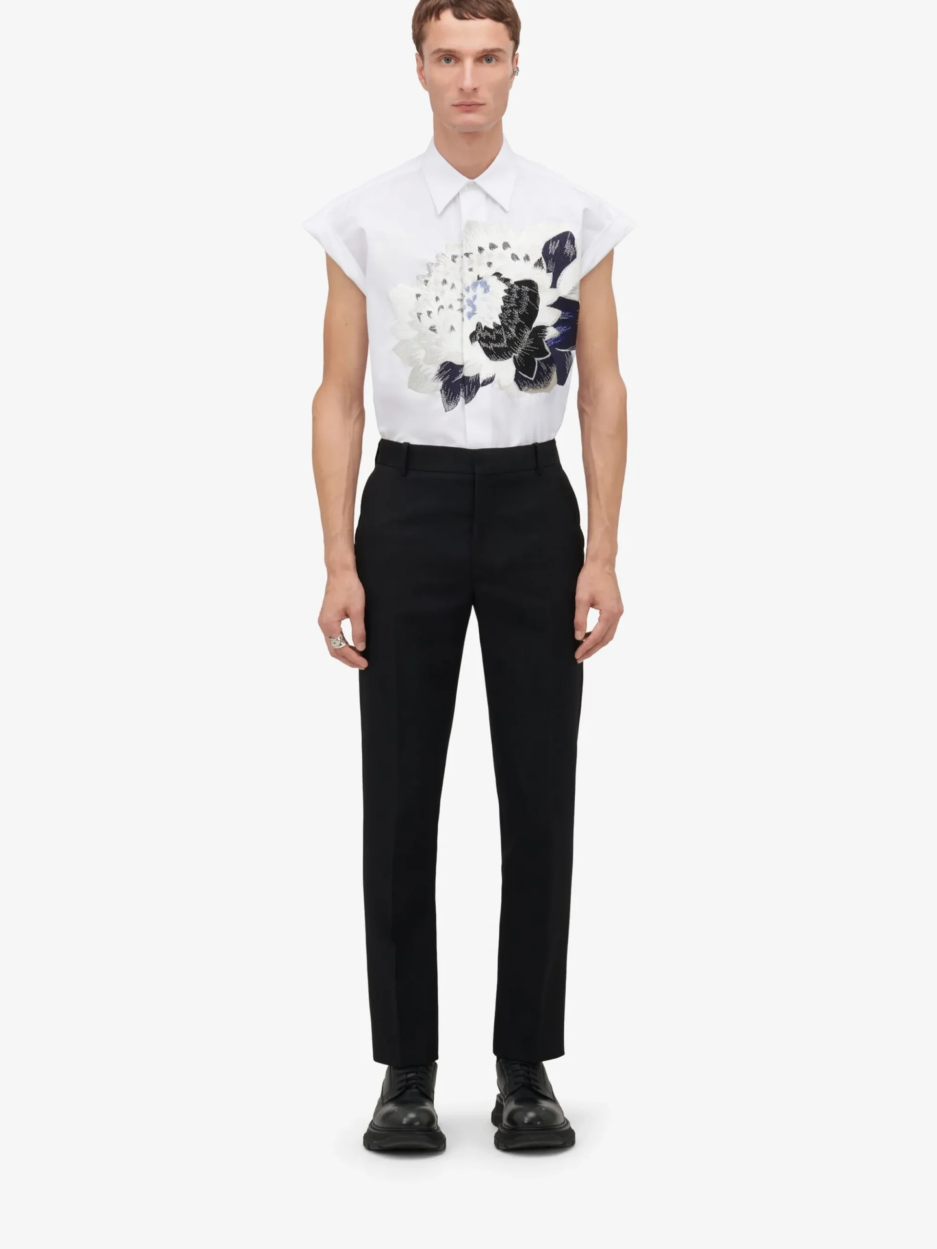 Men's Dutch Flower Sleeveless Shirt in >Alexander McQueen Best Sale