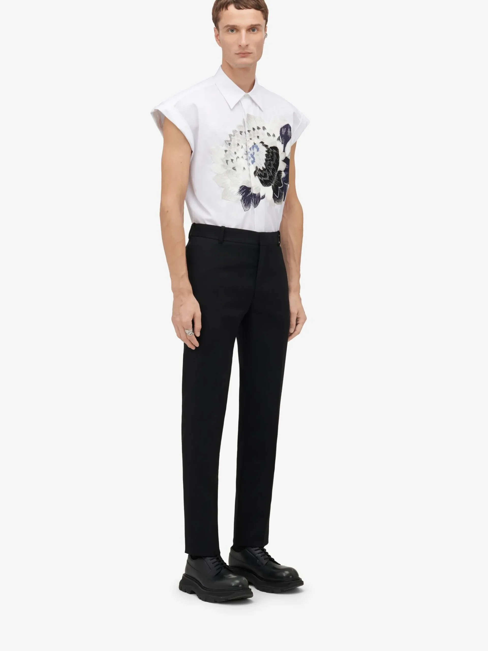 Men's Dutch Flower Sleeveless Shirt in >Alexander McQueen Best Sale