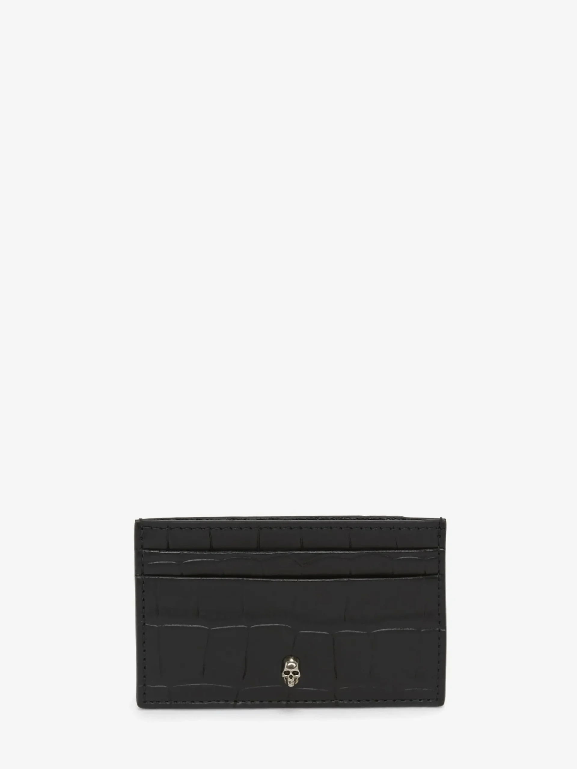 Men's Embossed Croc Card Holder in >Alexander McQueen Outlet