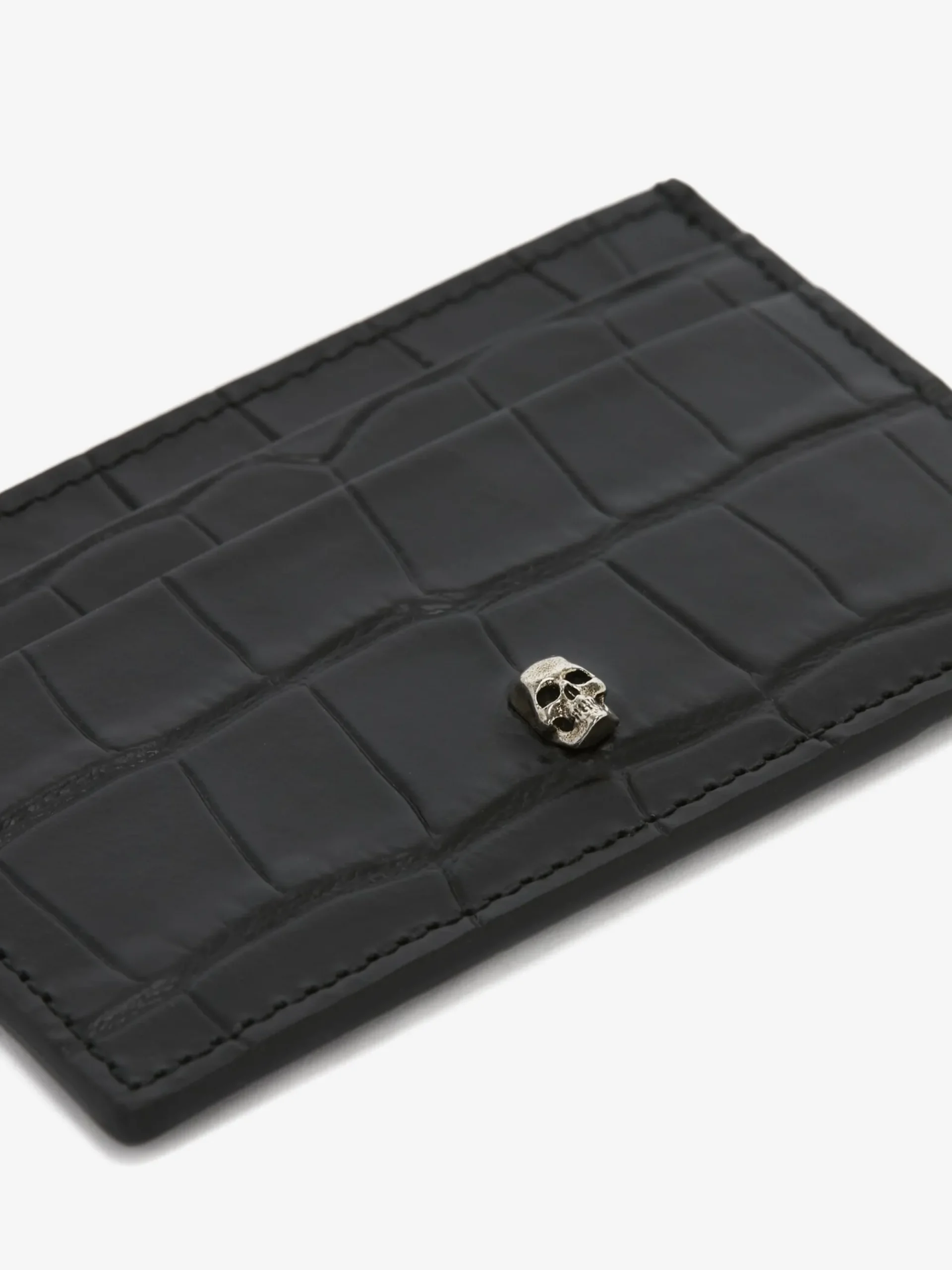 Men's Embossed Croc Card Holder in >Alexander McQueen Outlet