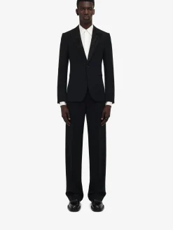 Men's Embroidered Lapel Single-breasted Jacket in >Alexander McQueen New