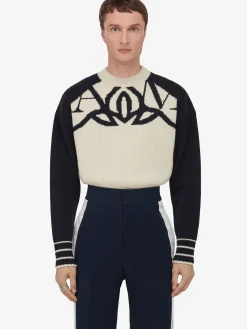 Men's Exploded Seal Logo Jumper in ><noscript><img width=