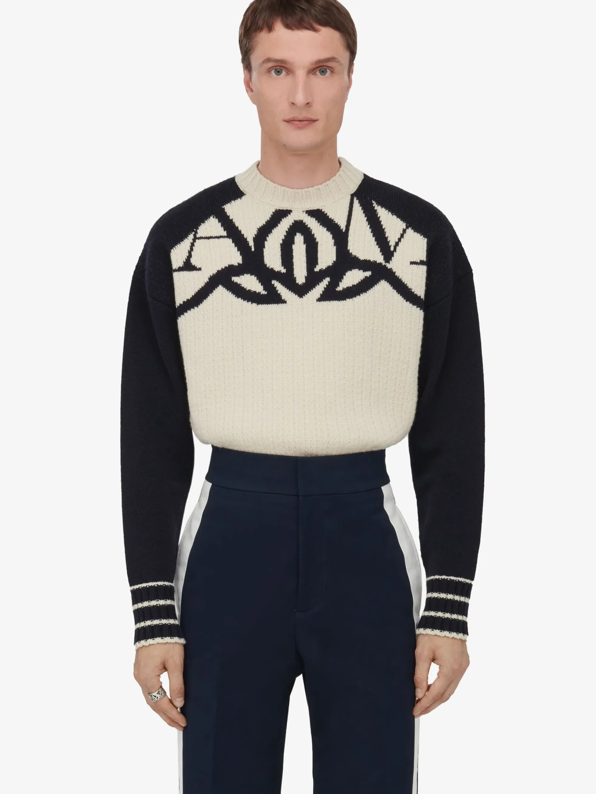 Men's Exploded Seal Logo Jumper in >Alexander McQueen Shop