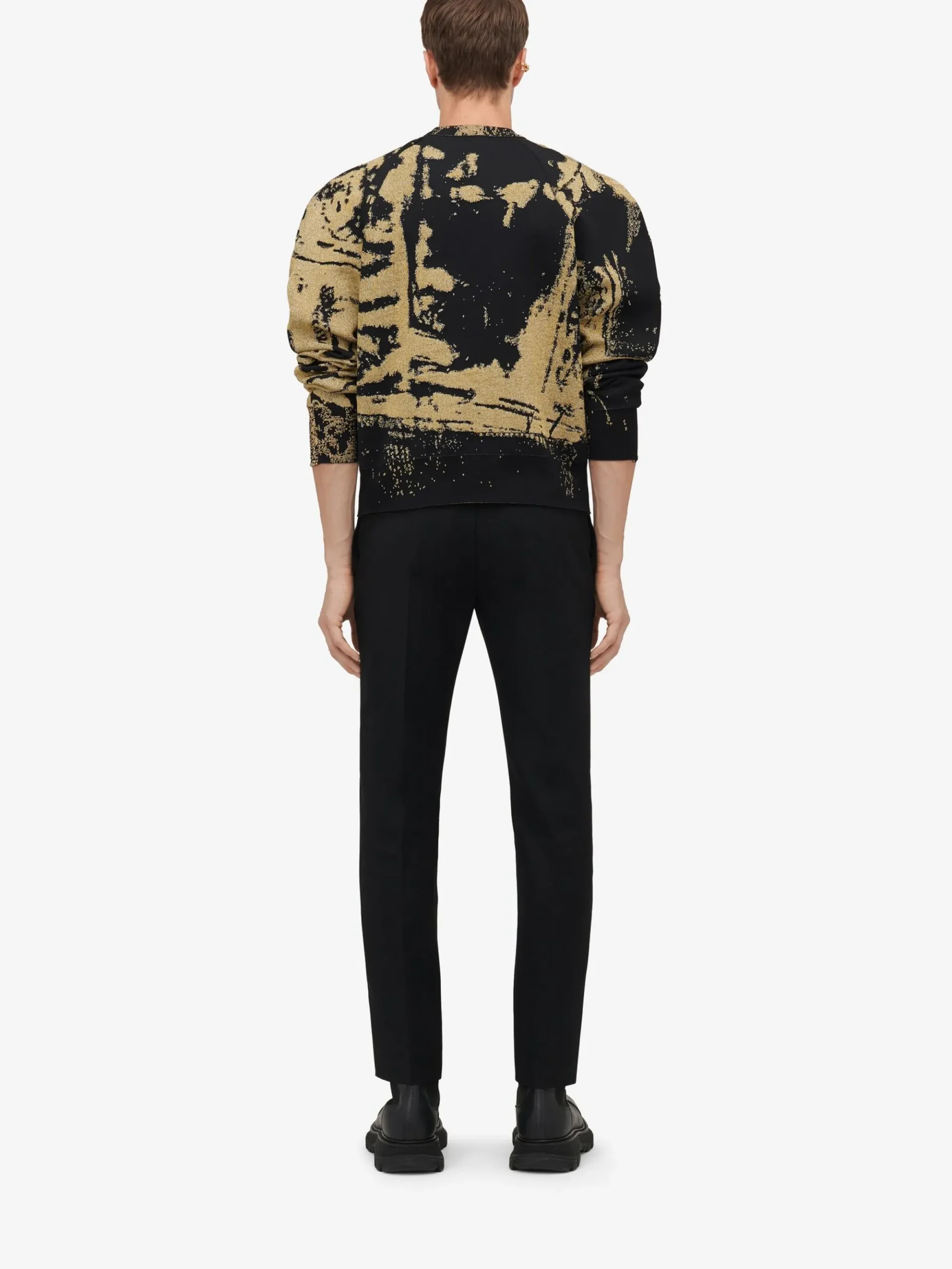 Men's Fold Jacquard Jumper in >Alexander McQueen Sale