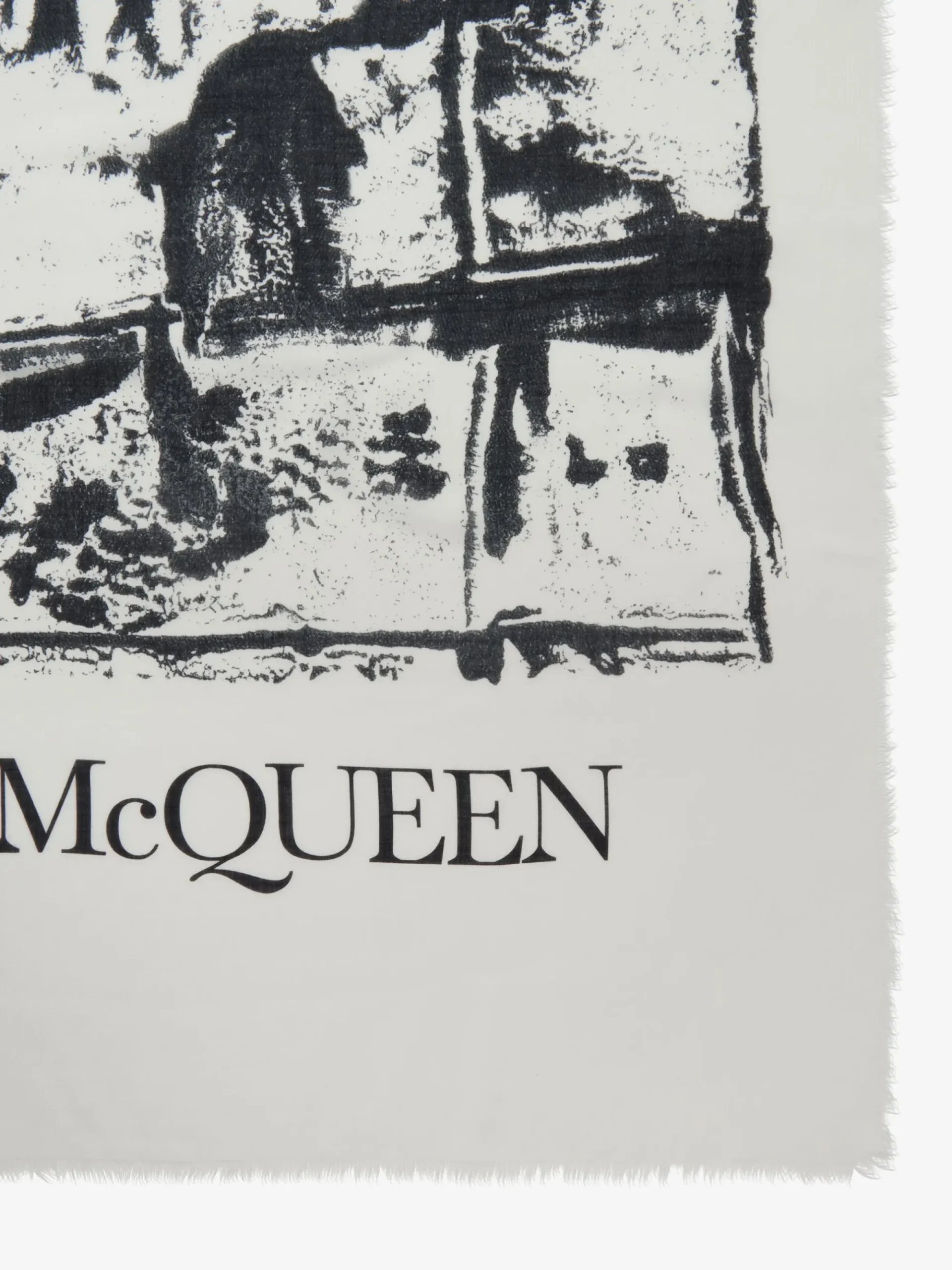 Men's Fold Skull Shawl in >Alexander McQueen Fashion