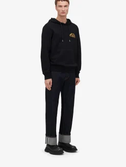 Men's Half Seal Logo Hooded Sweatshirt in ><noscript><img width=