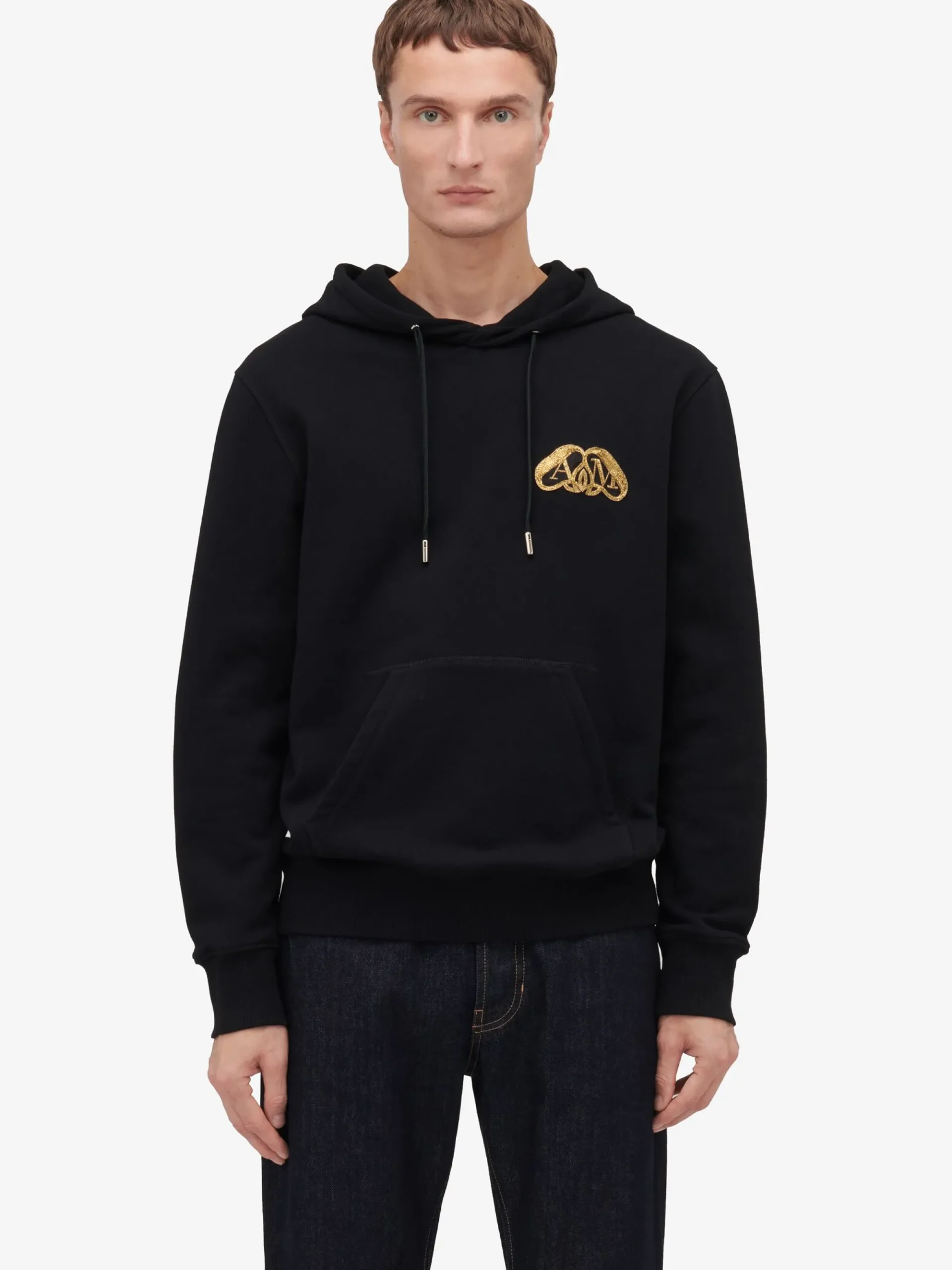 Men's Half Seal Logo Hooded Sweatshirt in >Alexander McQueen Shop