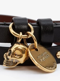 Men's Hammered Studs Double-wrap Bracelet in ><noscript><img width=