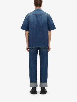 Men's Hawaiian Denim Shirt in ><noscript><img width=