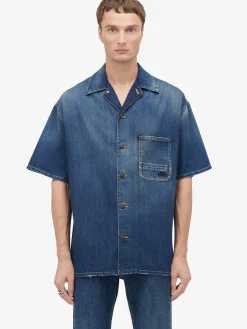Men's Hawaiian Denim Shirt in ><noscript><img width=