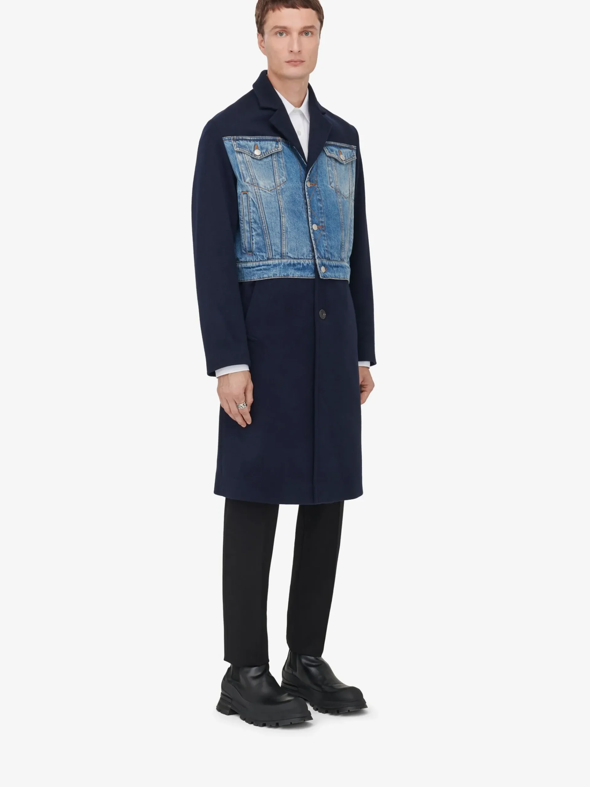 Men's Hybrid Overcoat in >Alexander McQueen Cheap