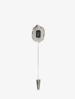 Men's Ivy Skull Pin Brooch in ><noscript><img width=