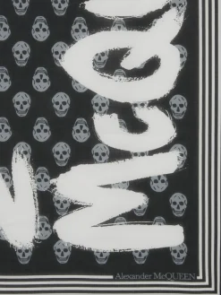 Men's McQueen Graffiti Biker Scarf in ><noscript><img width=