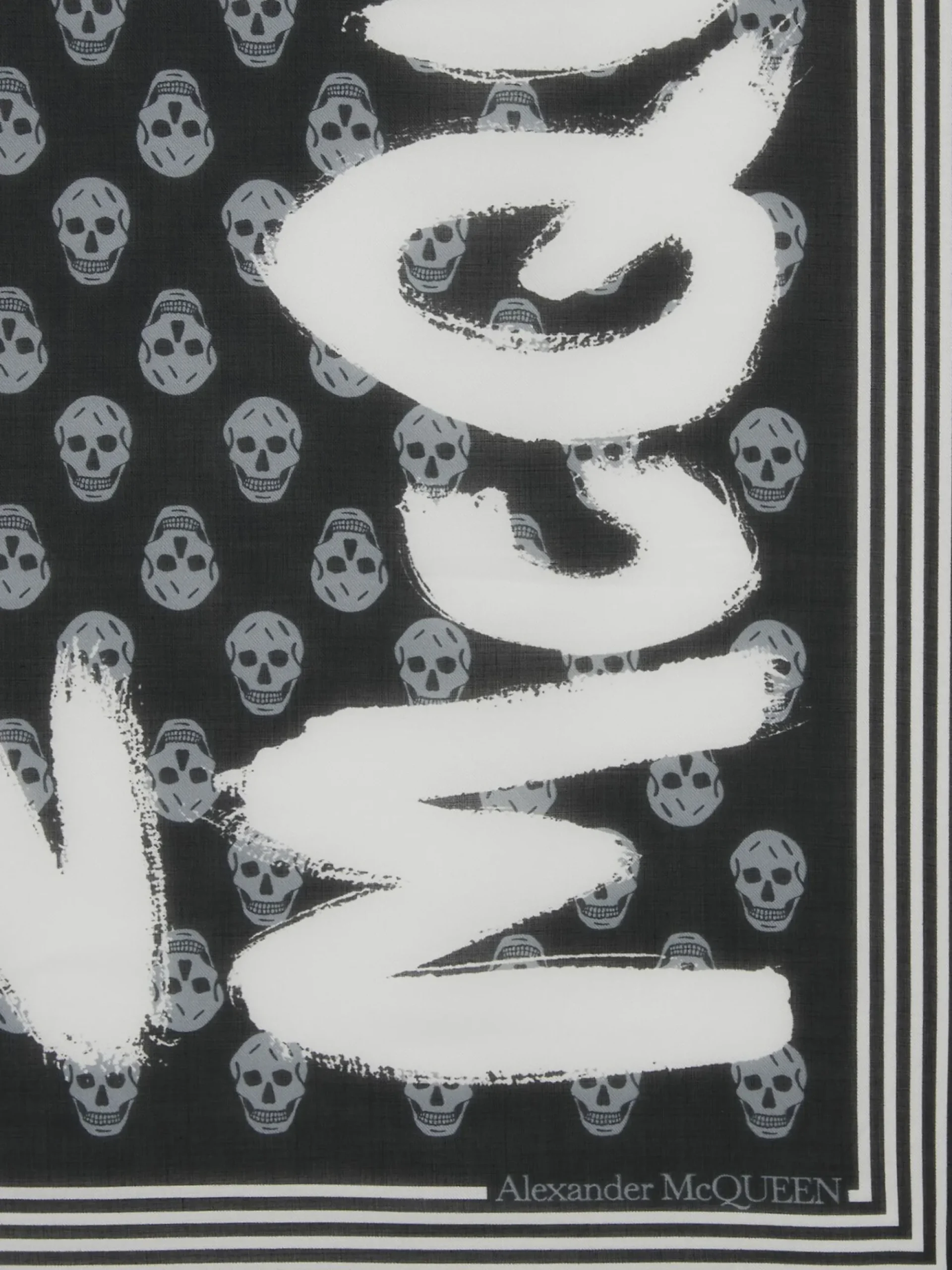 Men's McQueen Graffiti Biker Scarf in >Alexander McQueen Discount