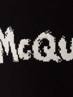 Men's McQueen Graffiti Crew Neck Sweater in ><noscript><img width=