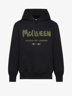 Men's McQueen Graffiti Hooded Sweatshirt in >Alexander McQueen Clearance