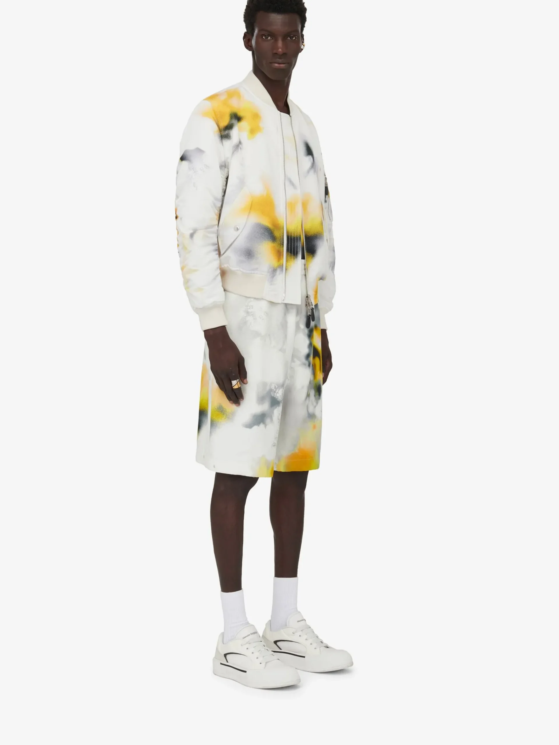 Men's Obscured Flower Bomber Jacket in >Alexander McQueen New