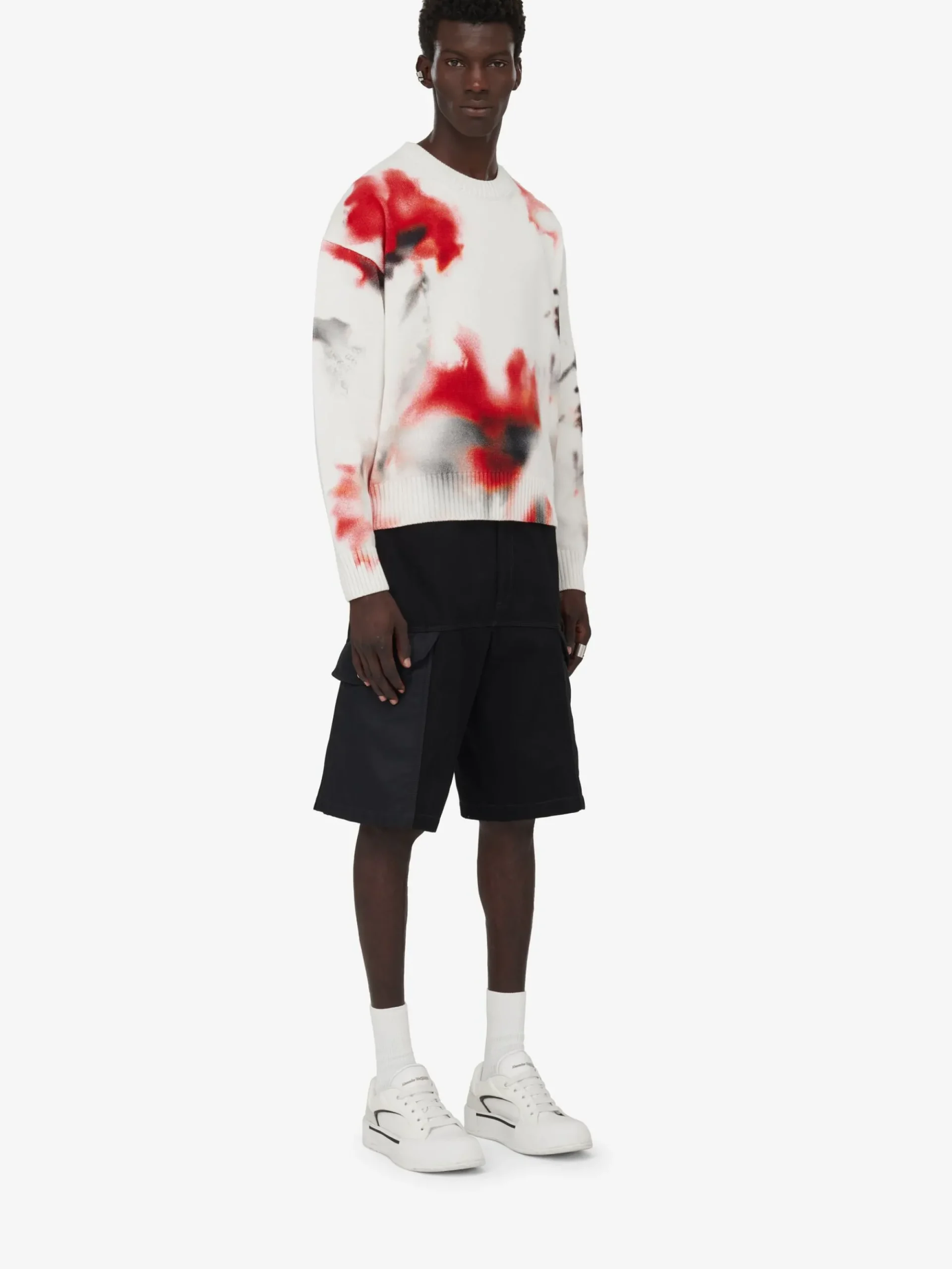 Men's Obscured Flower Jumper in >Alexander McQueen Fashion