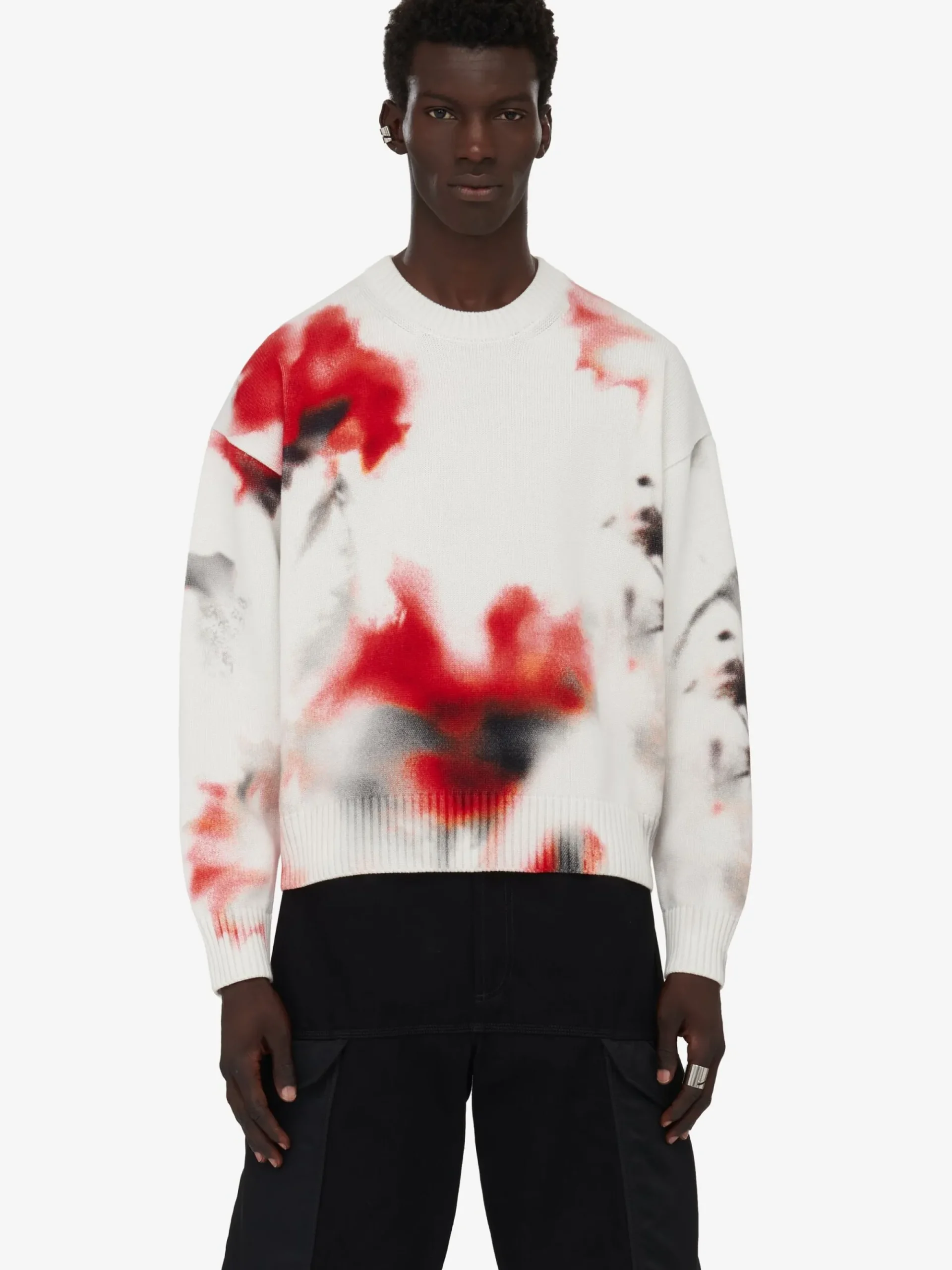 Men's Obscured Flower Jumper in >Alexander McQueen Fashion