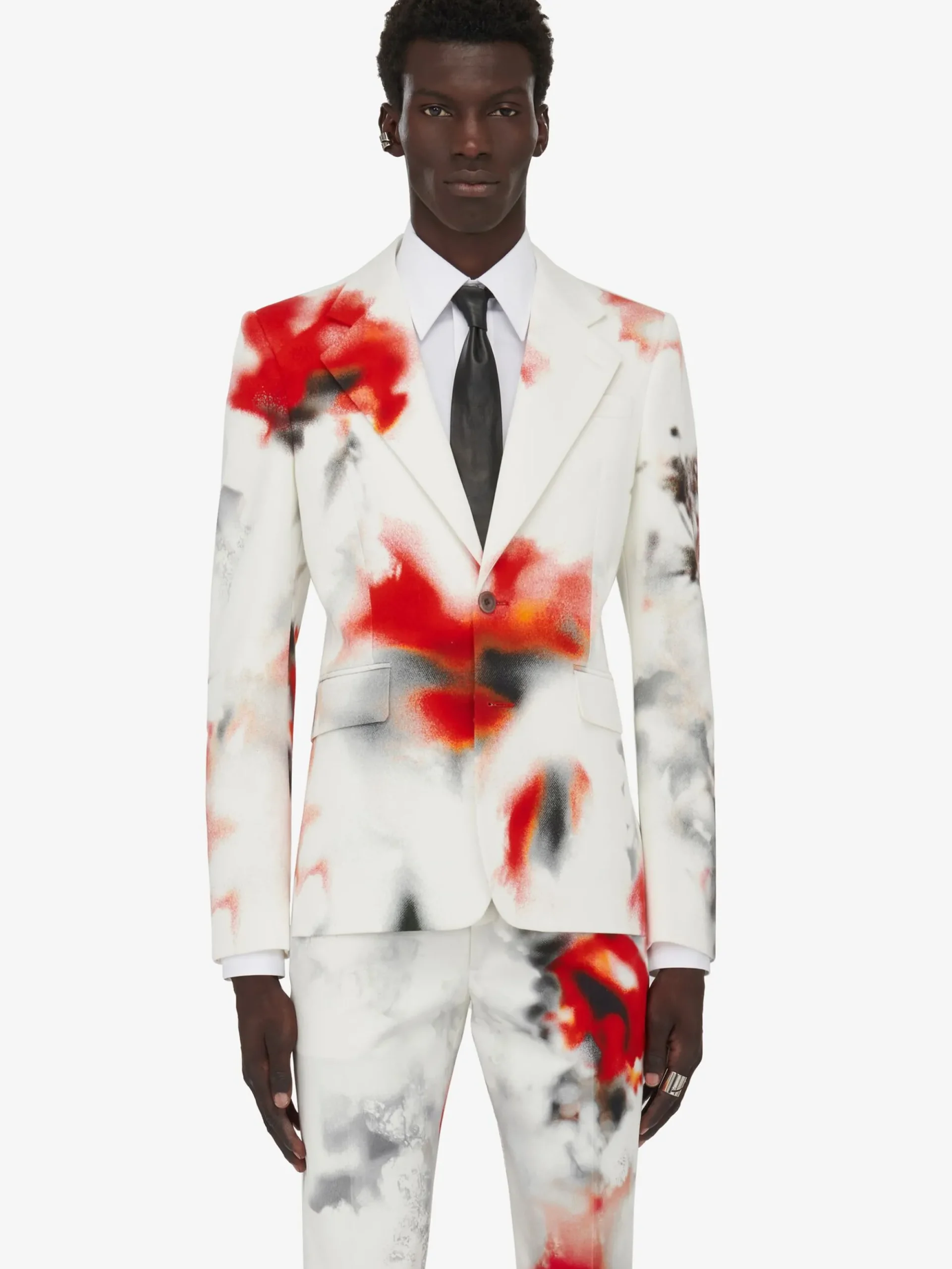 Men's Obscured Flower Single-breasted Jacket in >Alexander McQueen Cheap