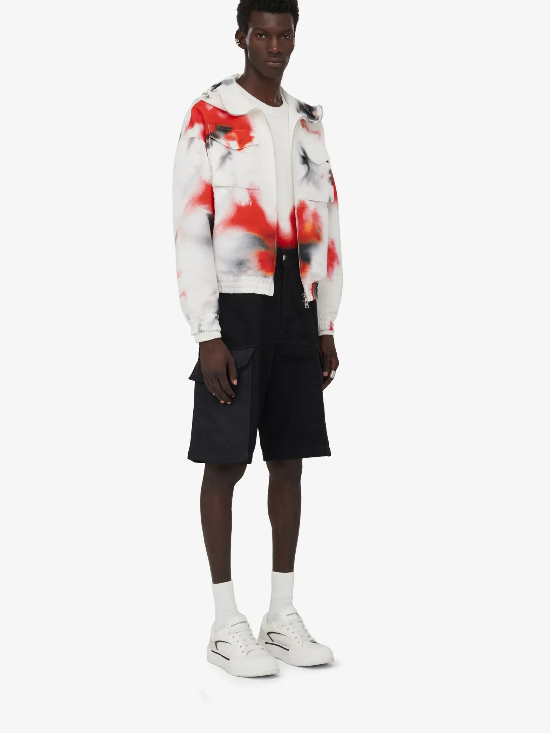 Men's Obscured Flower Windbreaker in >Alexander McQueen Flash Sale
