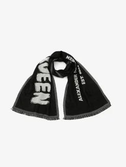 Men's Oversize McQueen Graffiti Scarf in ><noscript><img width=