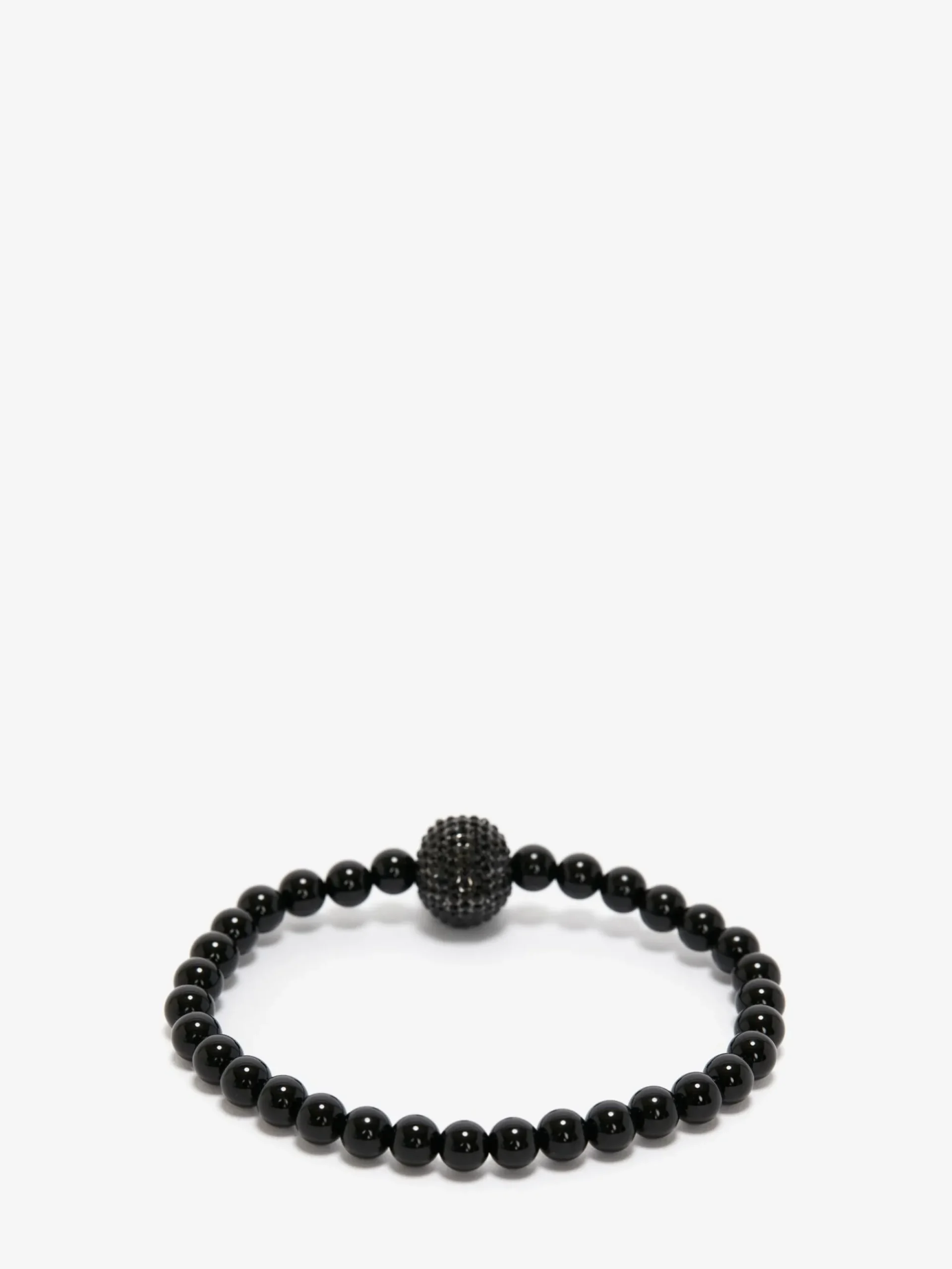 Men's Pavé Skull Beaded Bracelet in >Alexander McQueen Cheap