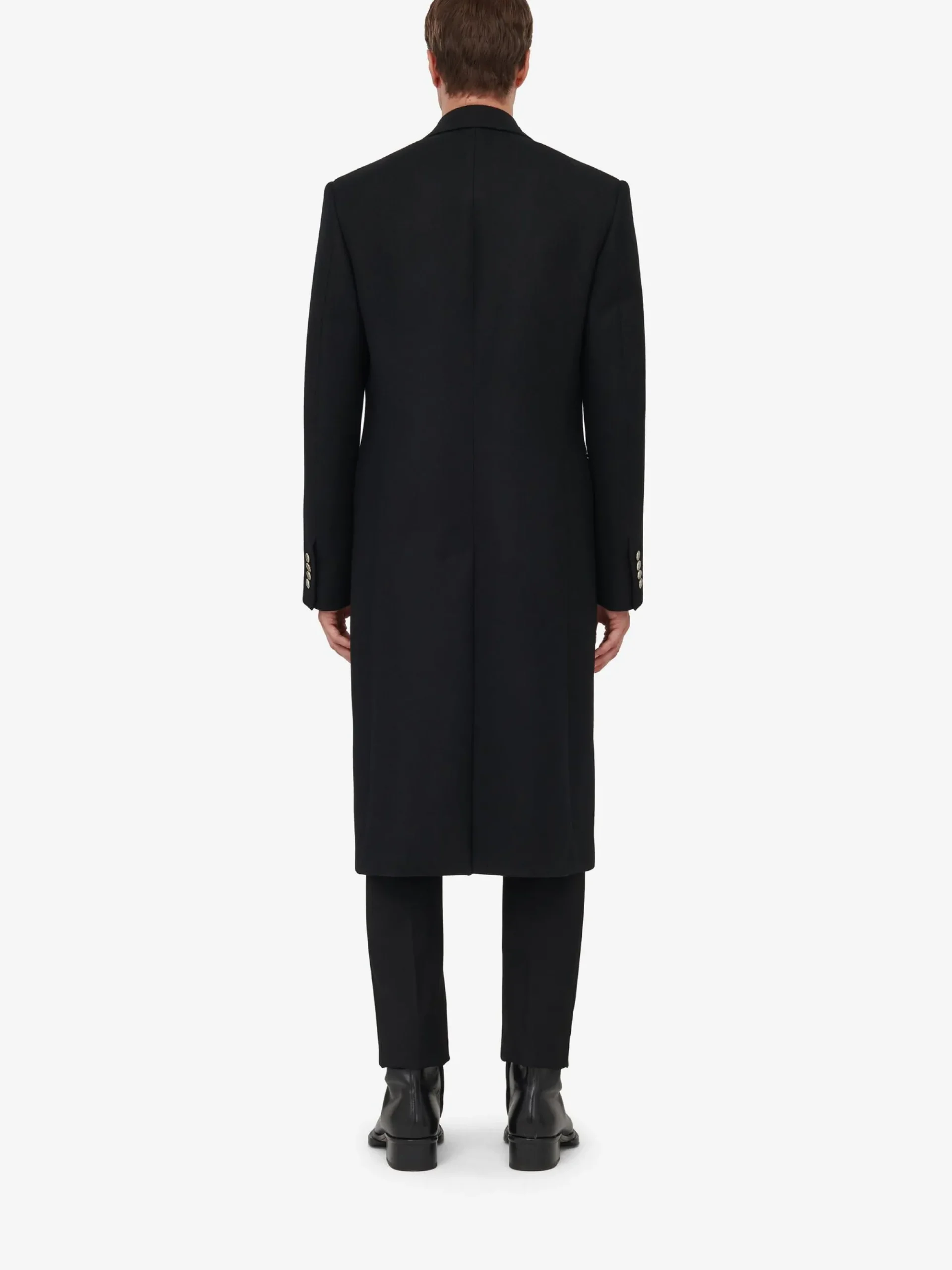 Men's Peak Lapel Double-breasted Coat in >Alexander McQueen Discount