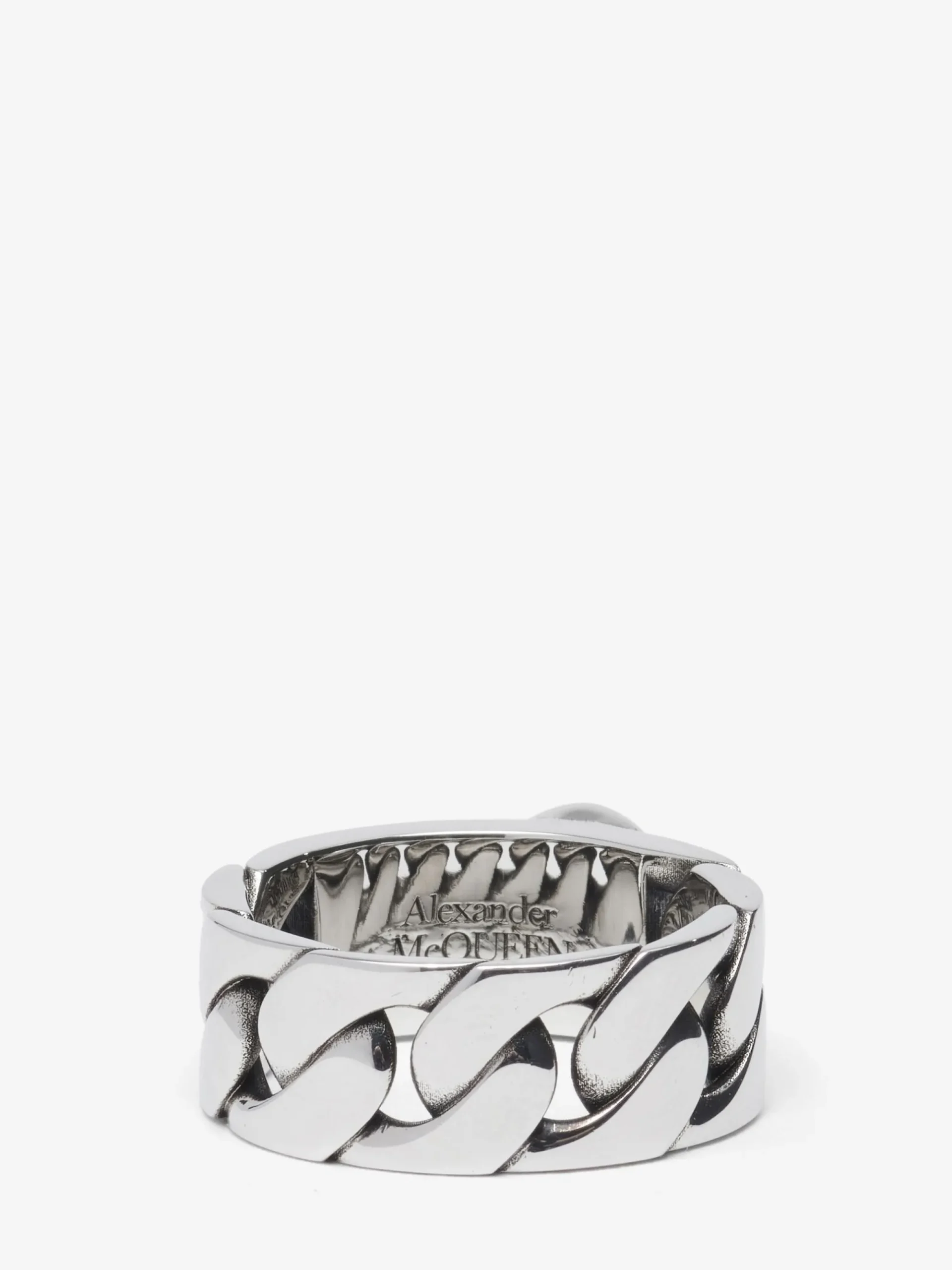 Men's Pearl And Skull Chain Ring in >Alexander McQueen Clearance