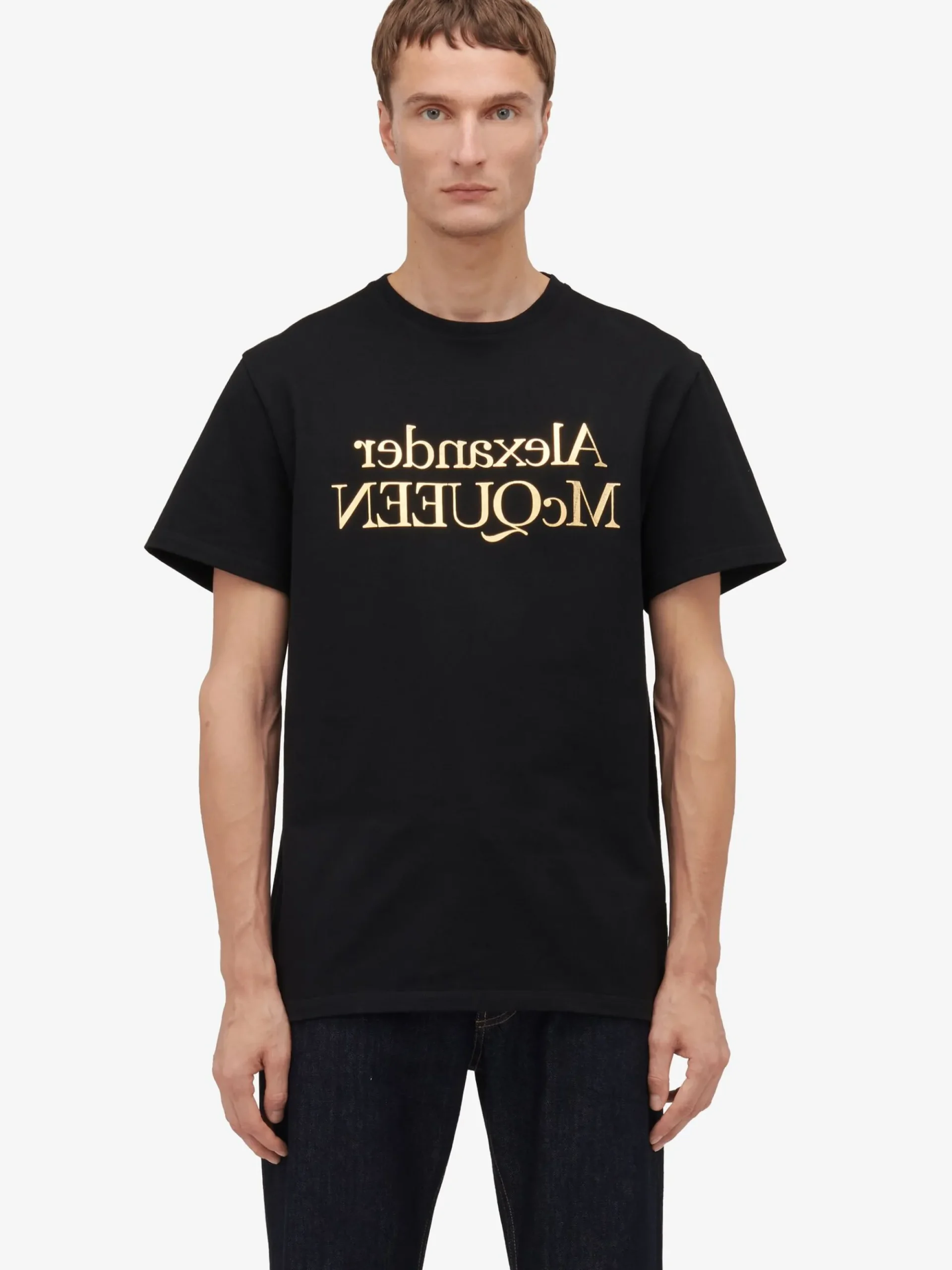 Men's Reflected Logo T-shirt in >Alexander McQueen Sale