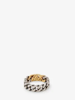 Men's Seal Logo Chain Ring in ><noscript><img width=