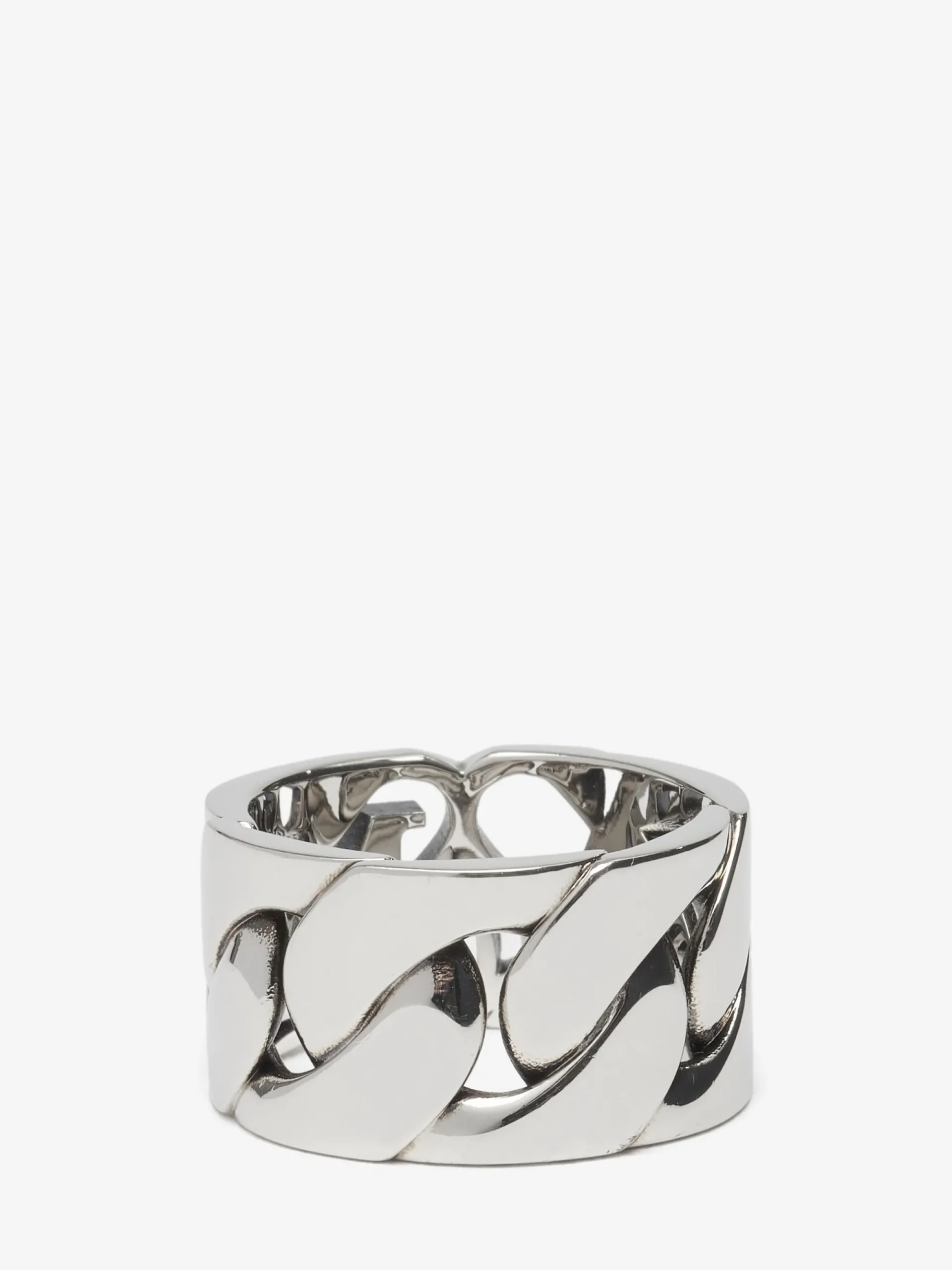 Men's Seal Logo Chain Ring in >Alexander McQueen Store