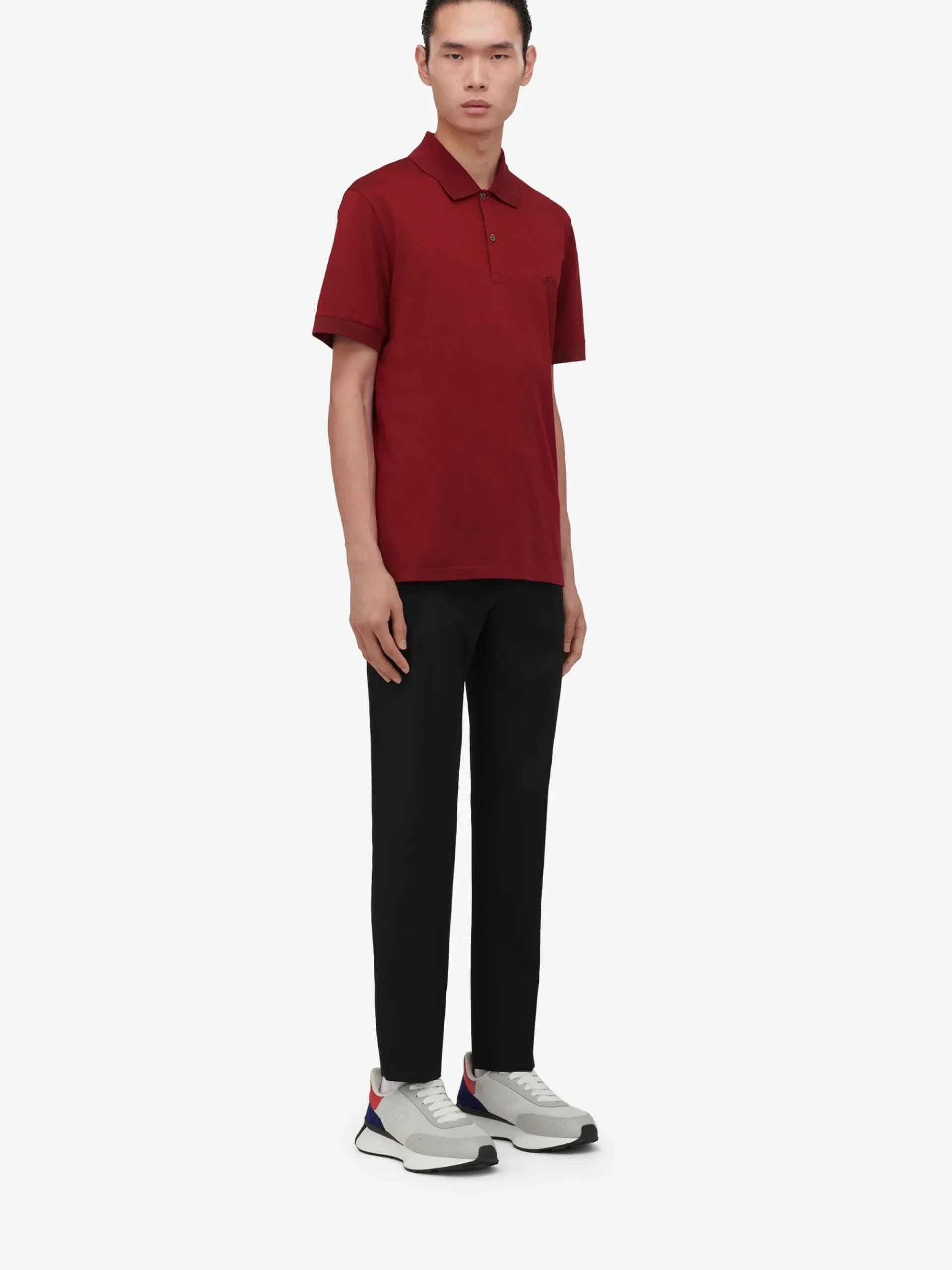 Men's Seal Logo Polo Shirt in >Alexander McQueen Shop