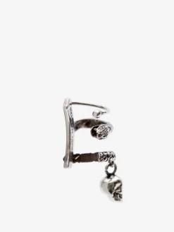Men's Skull And Snake Ear Cuff in ><noscript><img width=