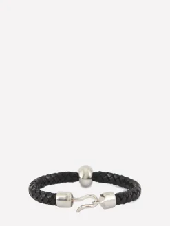 Men's Skull Leather Bracelet in >Alexander McQueen Fashion