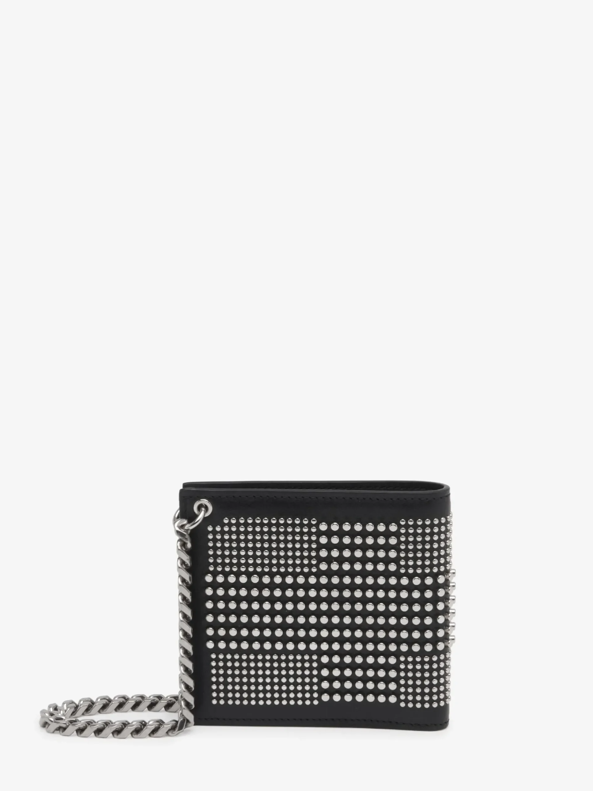 Men's Studded Billfold Wallet With Chain in >Alexander McQueen Fashion